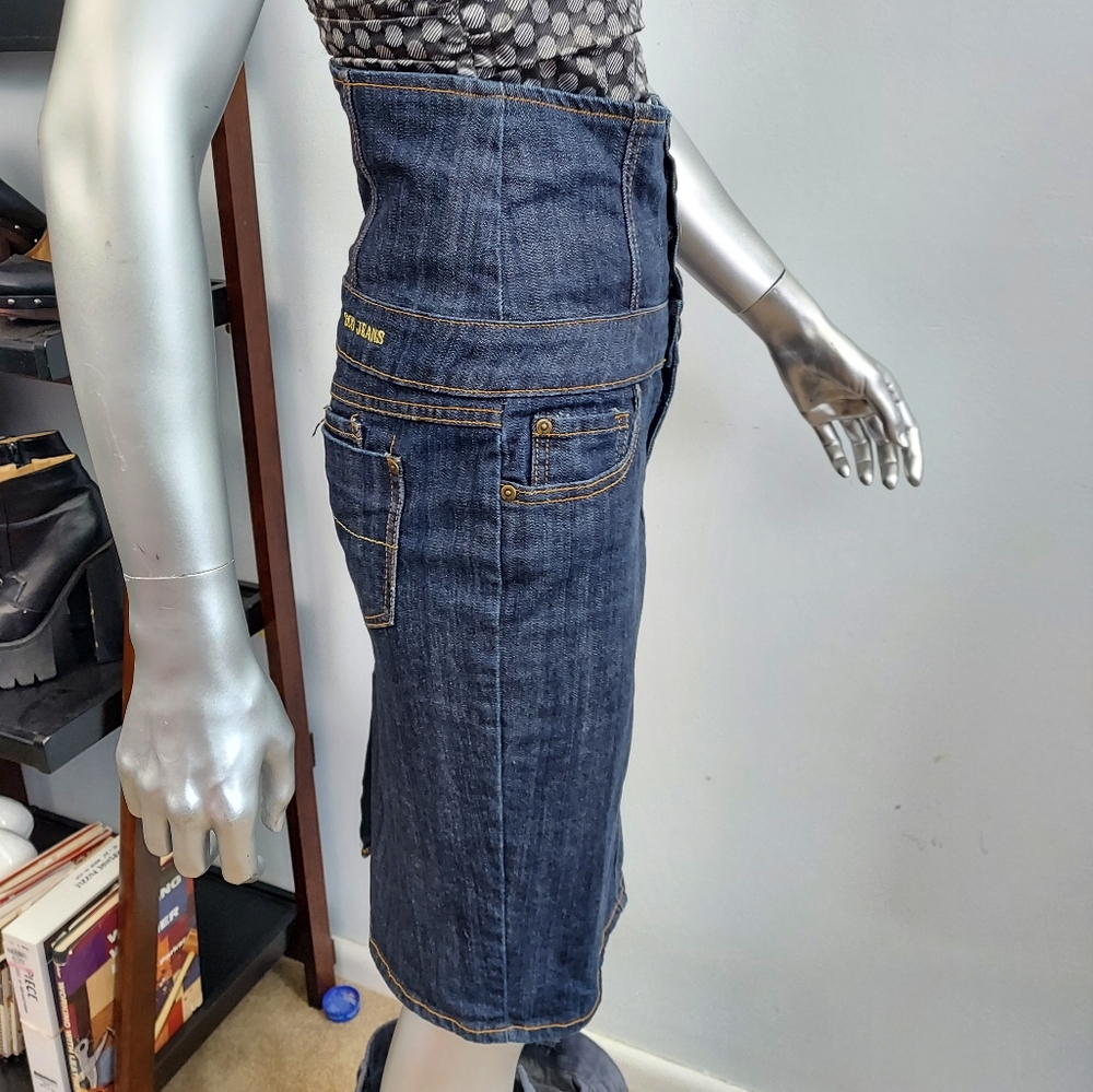 ZCO High Waisted Stretch Denim Pencil Skirt - Picture 6 of 11